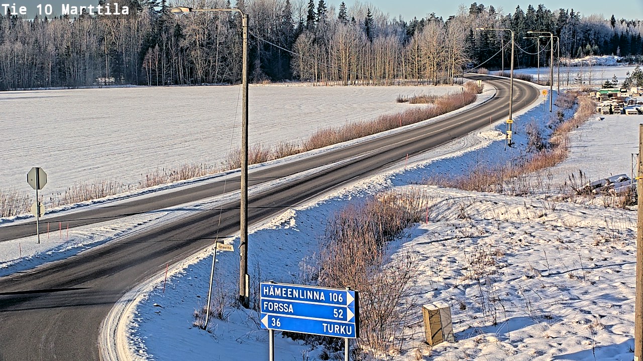 Weather Camera Image Road 10 Marttila, Marttila, Varsinais-Suomi