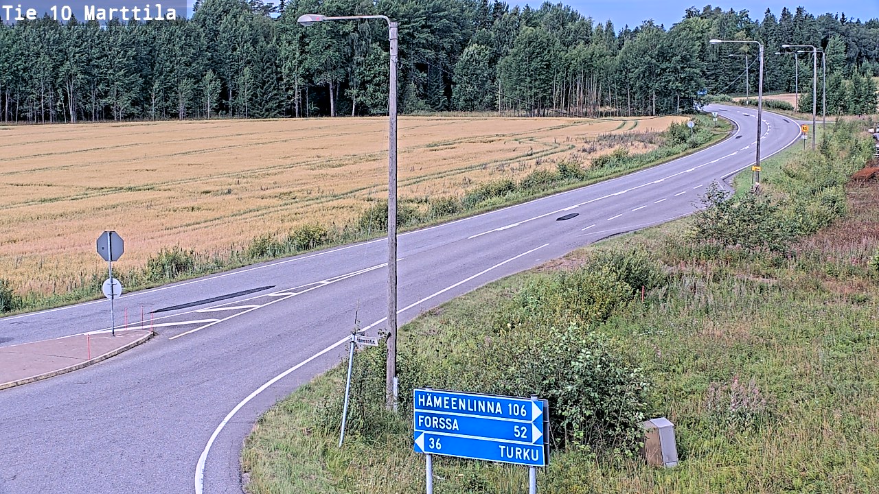 Weather Camera Image Väg 10 S:t Mårtens, Marttila, Varsinais-Suomi