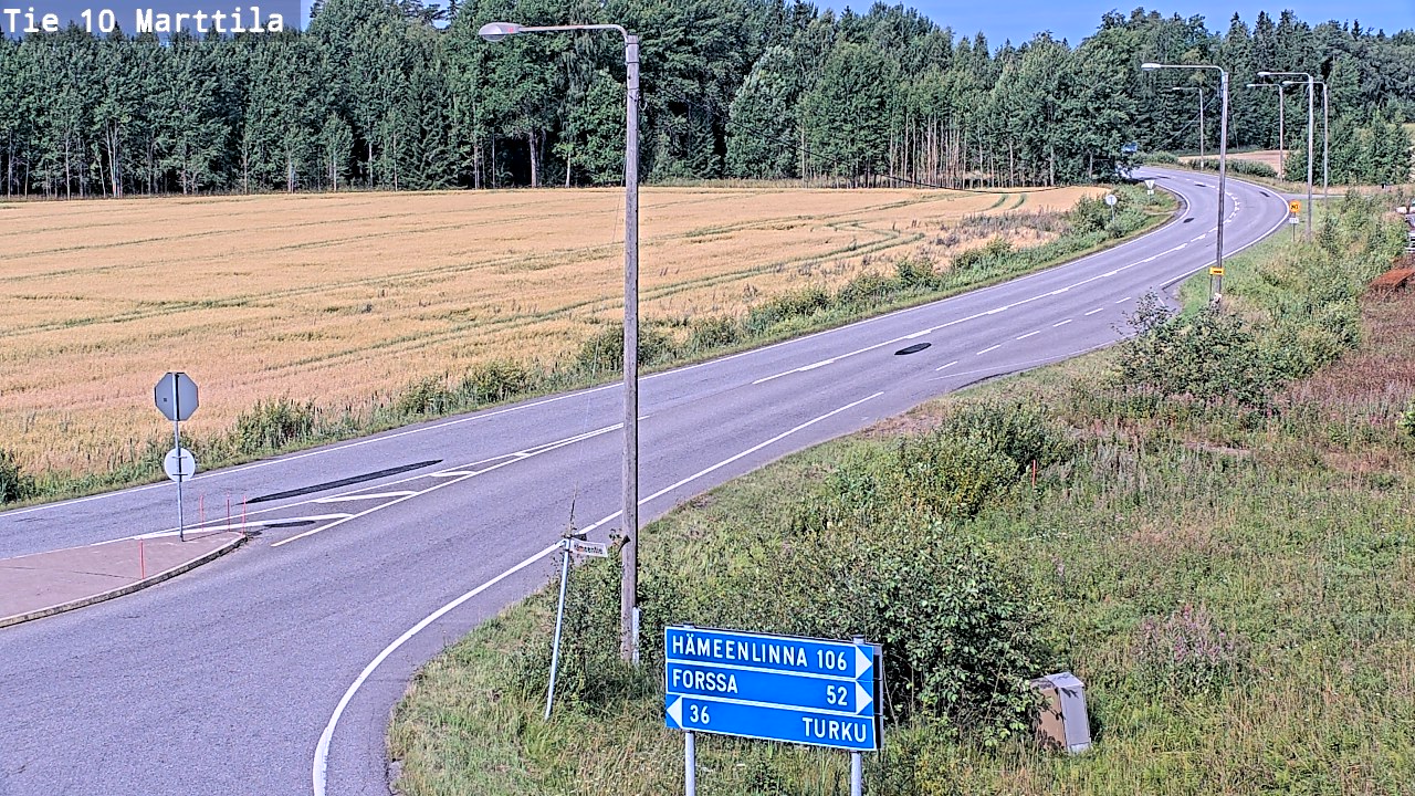 Weather Camera Image Väg 10 S:t Mårtens, Marttila, Varsinais-Suomi