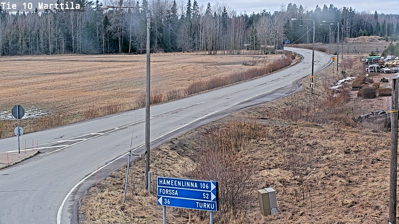 Weather Camera Image Väg 10 S:t Mårtens, Marttila, Varsinais-Suomi
