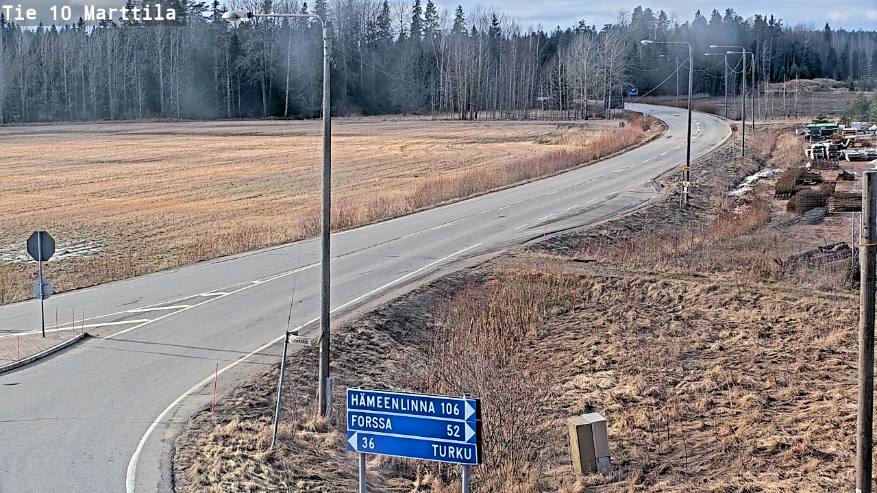 Weather Camera Image Väg 10 S:t Mårtens, Marttila, Varsinais-Suomi