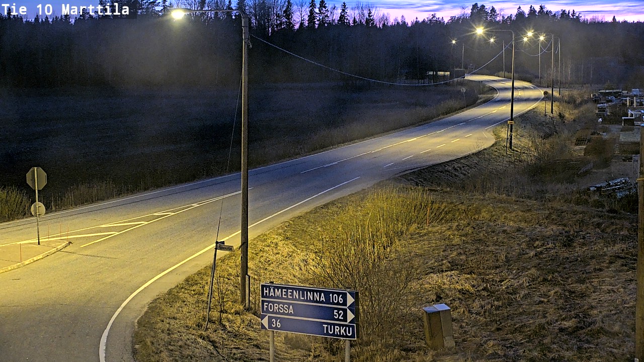 Weather Camera Image Väg 10 S:t Mårtens, Marttila, Varsinais-Suomi