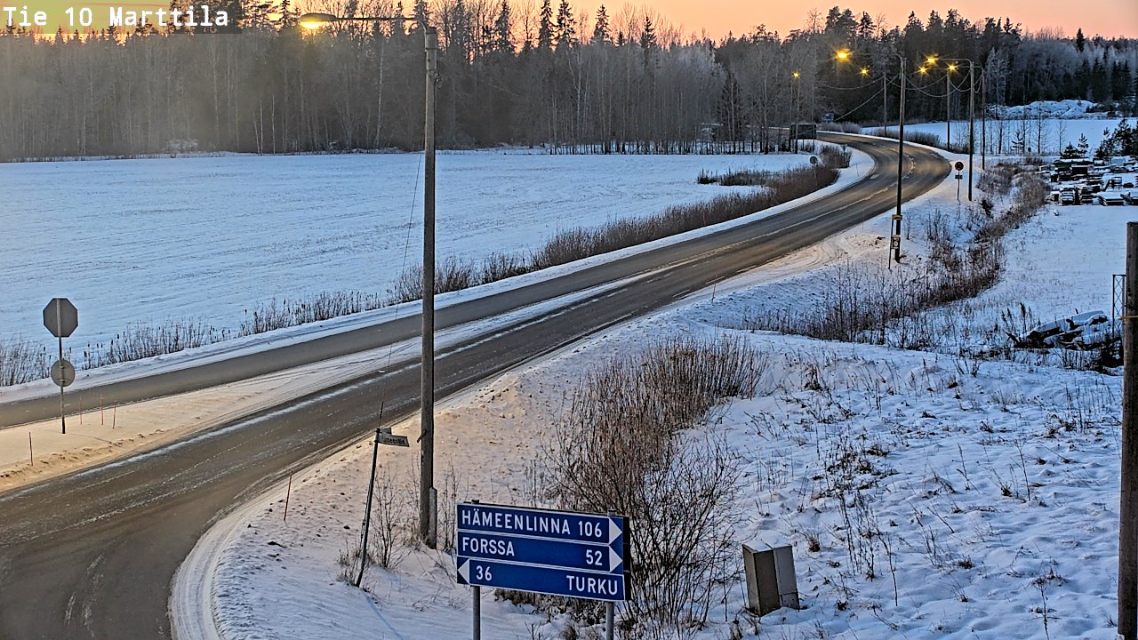 Weather Camera Image Väg 10 S:t Mårtens, Marttila, Varsinais-Suomi