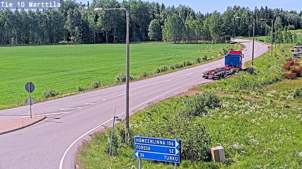 Weather Camera Image Väg 10 S:t Mårtens, Marttila, Varsinais-Suomi