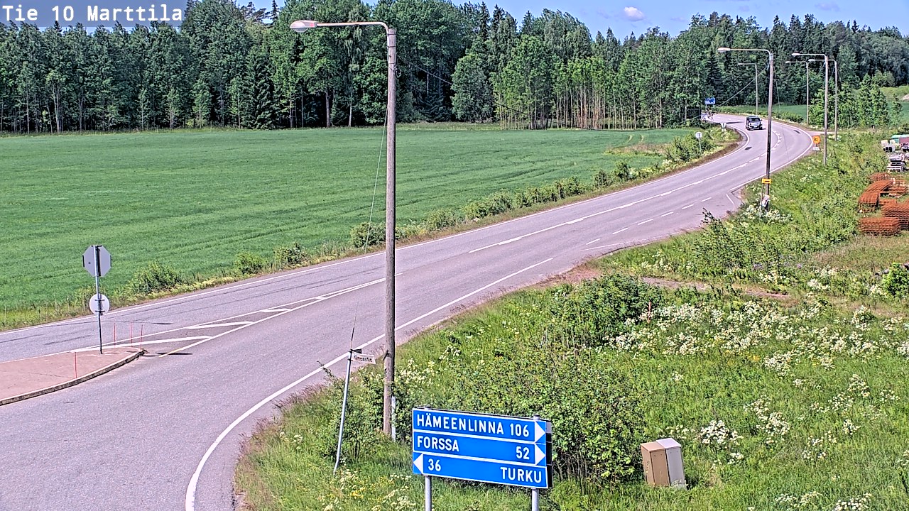 Weather Camera Image Väg 10 S:t Mårtens, Marttila, Varsinais-Suomi