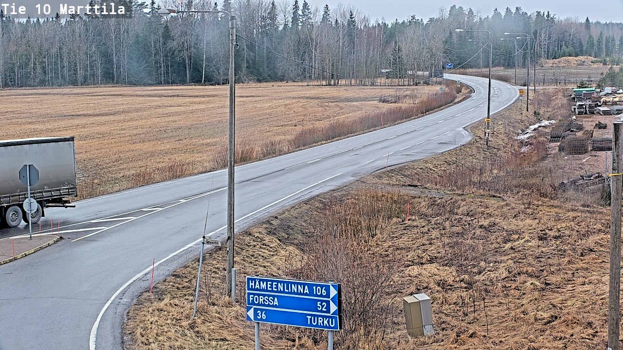 Weather Camera Image Väg 10 S:t Mårtens, Marttila, Varsinais-Suomi