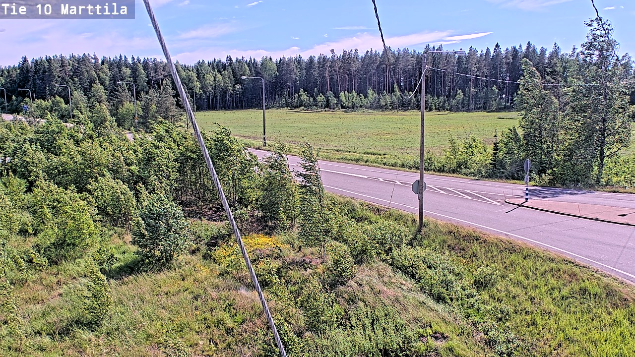 Weather Camera Image Väg 10 S:t Mårtens, Marttila, Varsinais-Suomi