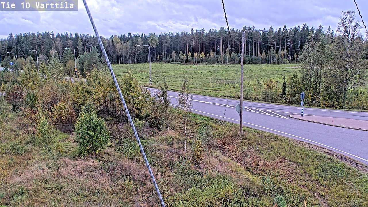 Weather Camera Image Väg 10 S:t Mårtens, Marttila, Varsinais-Suomi