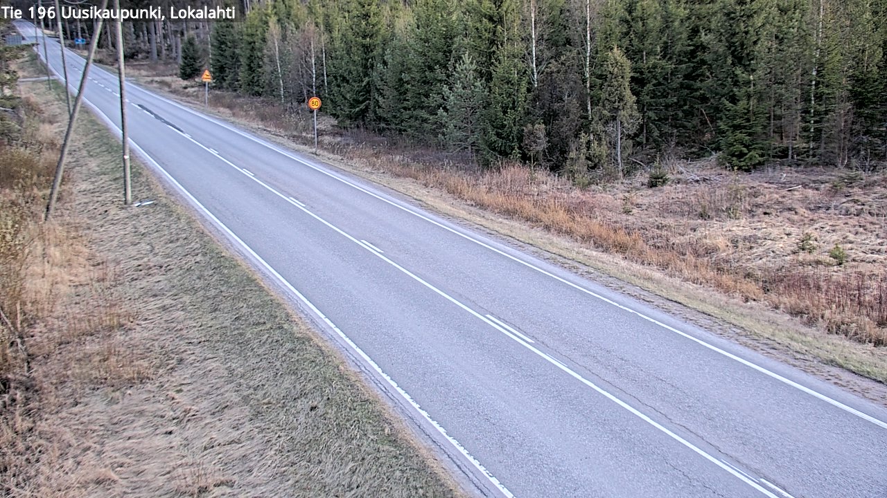Weather Camera Image Road 196 Uusikaupunki, Lokalahti, Uusikaupunki, Varsinais-Suomi