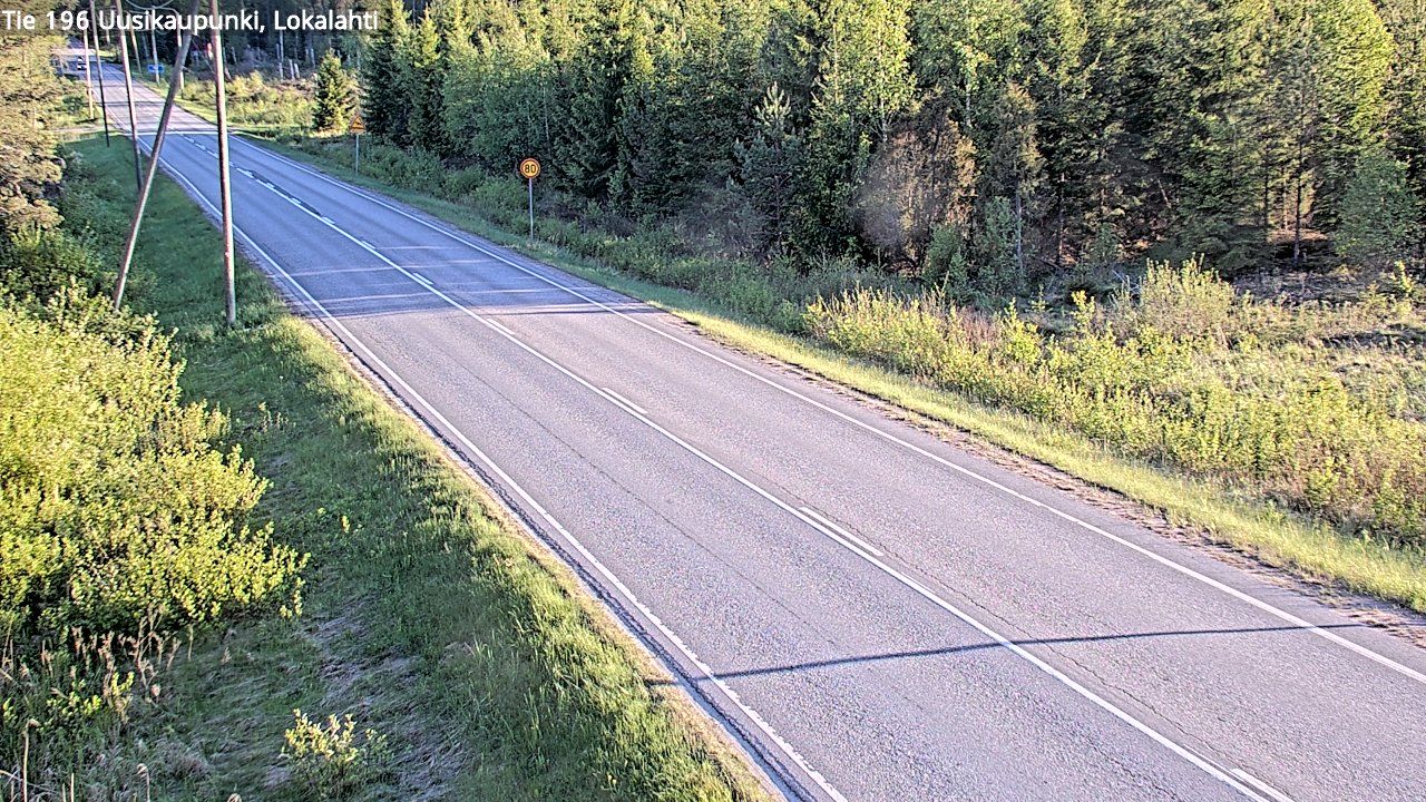 Weather Camera Image Road 196 Uusikaupunki, Lokalahti, Uusikaupunki, Varsinais-Suomi