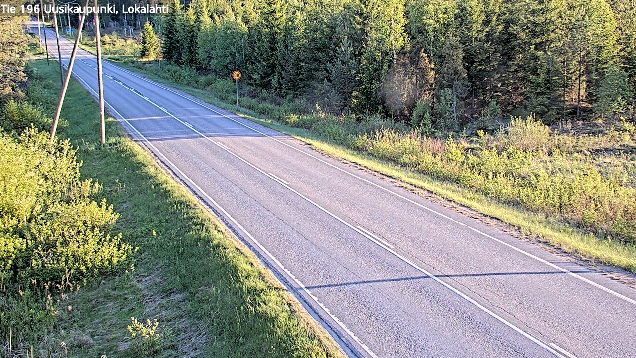 Weather Camera Image Road 196 Uusikaupunki, Lokalahti, Uusikaupunki, Varsinais-Suomi