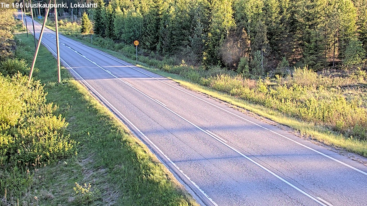 Weather Camera Image Road 196 Uusikaupunki, Lokalahti, Uusikaupunki, Varsinais-Suomi