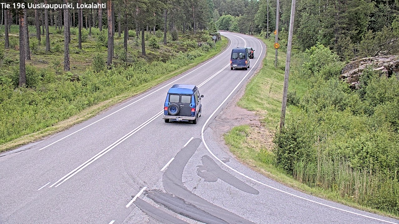 Weather Camera Image Väg 196 Nystad, Lokalax, Uusikaupunki, Varsinais-Suomi