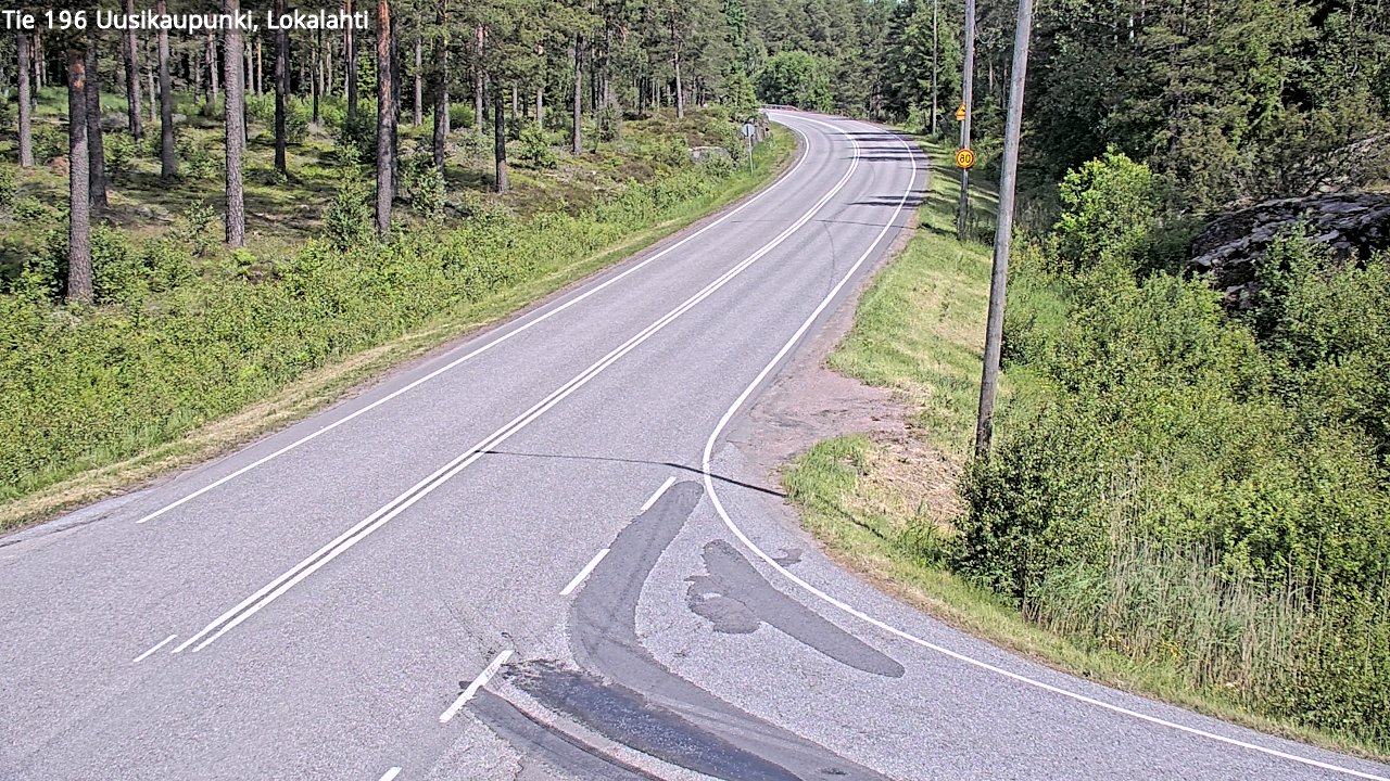 Weather Camera Image Väg 196 Nystad, Lokalax, Uusikaupunki, Varsinais-Suomi