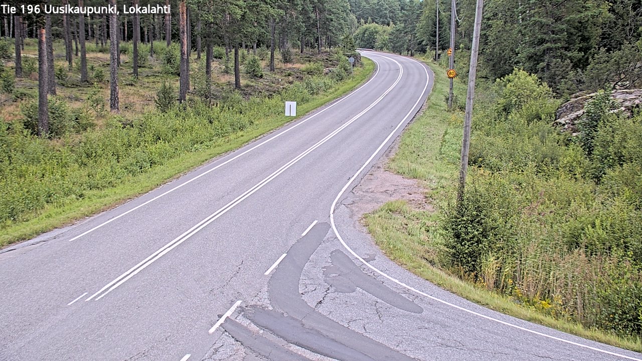 Weather Camera Image Road 196 Uusikaupunki, Lokalahti, Uusikaupunki, Varsinais-Suomi