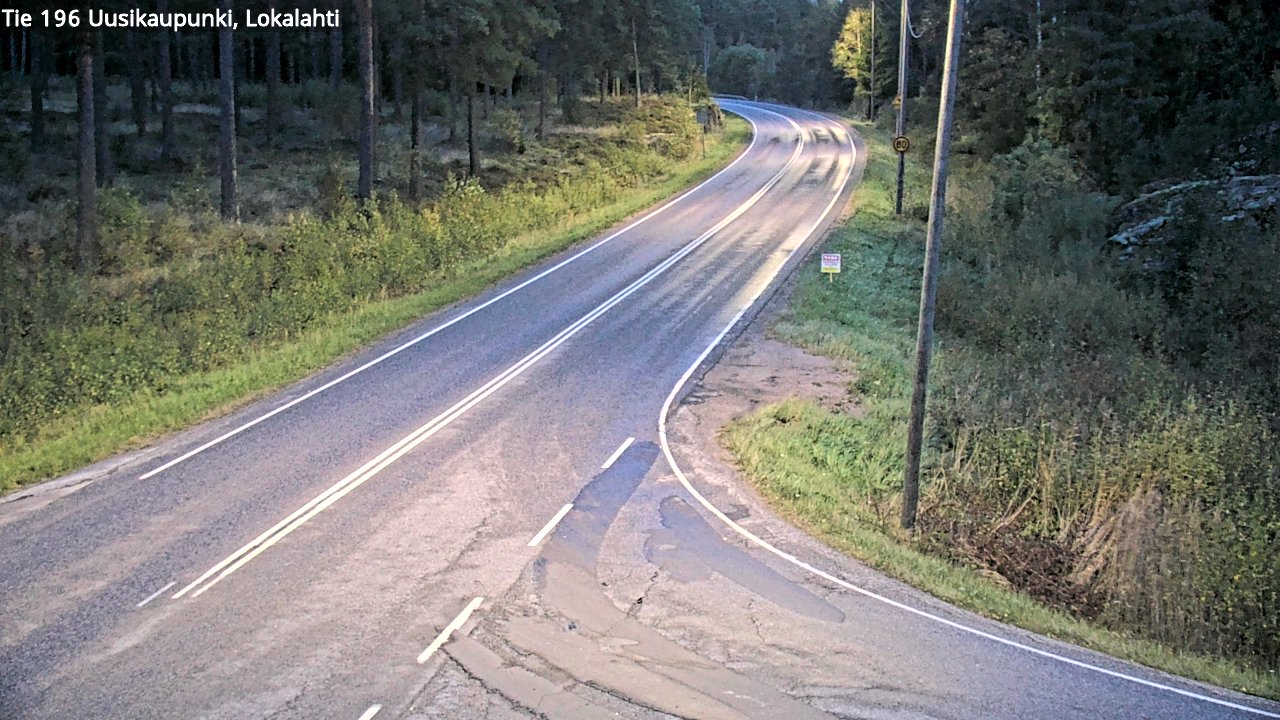 Weather Camera Image Road 196 Uusikaupunki, Lokalahti, Uusikaupunki, Varsinais-Suomi