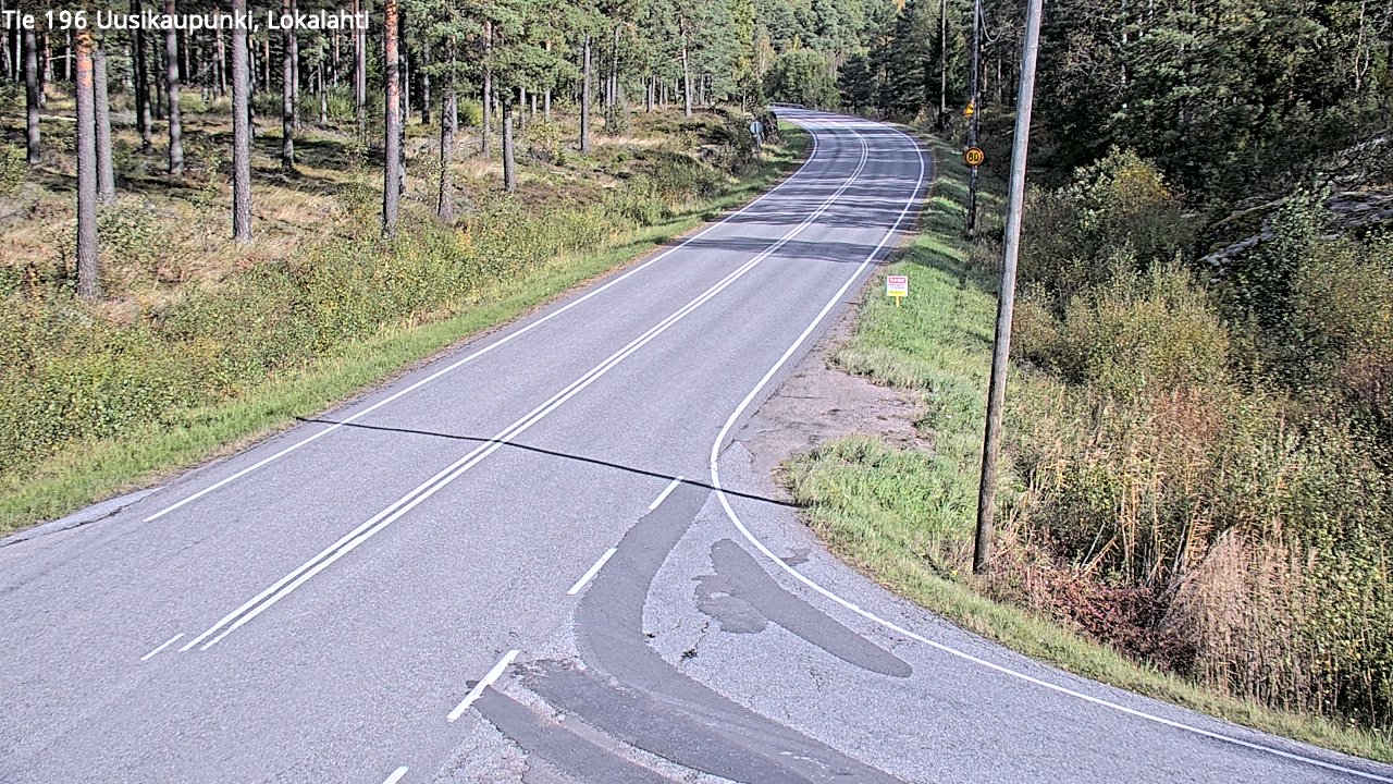 Weather Camera Image Road 196 Uusikaupunki, Lokalahti, Uusikaupunki, Varsinais-Suomi