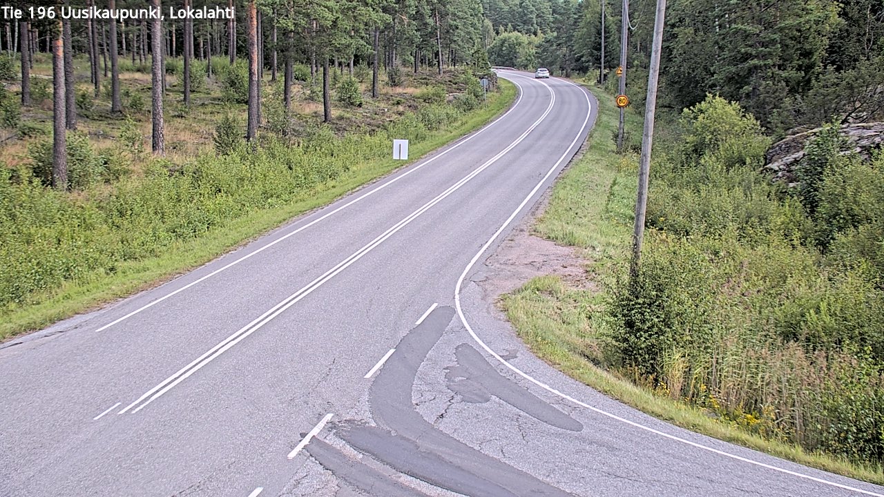 Weather Camera Image Road 196 Uusikaupunki, Lokalahti, Uusikaupunki, Varsinais-Suomi