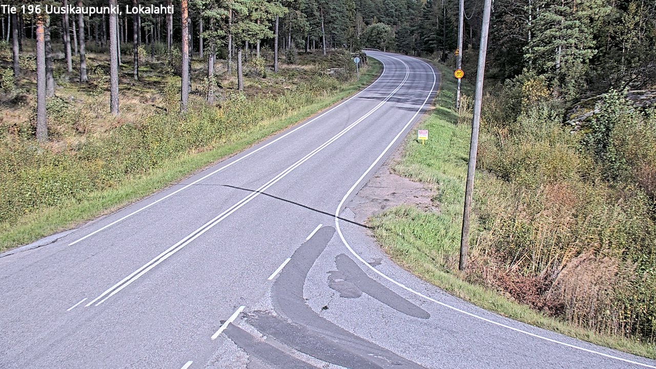 Weather Camera Image Road 196 Uusikaupunki, Lokalahti, Uusikaupunki, Varsinais-Suomi