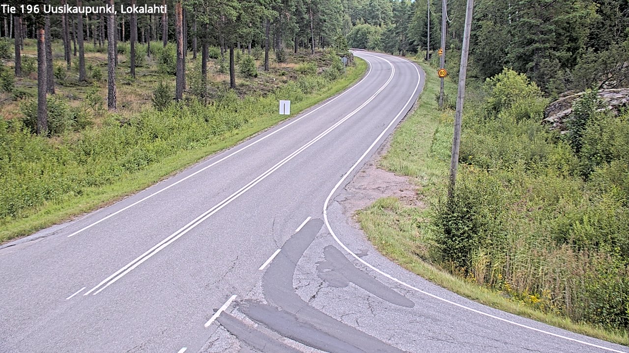 Weather Camera Image Road 196 Uusikaupunki, Lokalahti, Uusikaupunki, Varsinais-Suomi