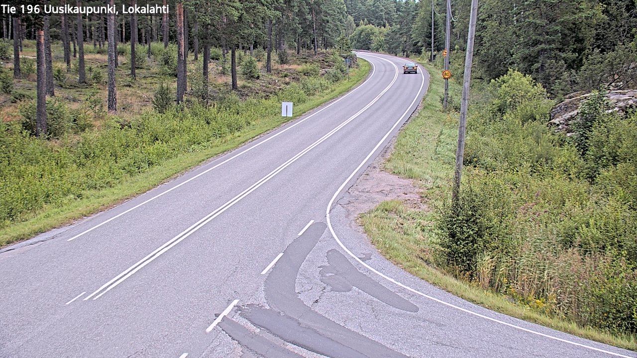 Weather Camera Image Road 196 Uusikaupunki, Lokalahti, Uusikaupunki, Varsinais-Suomi