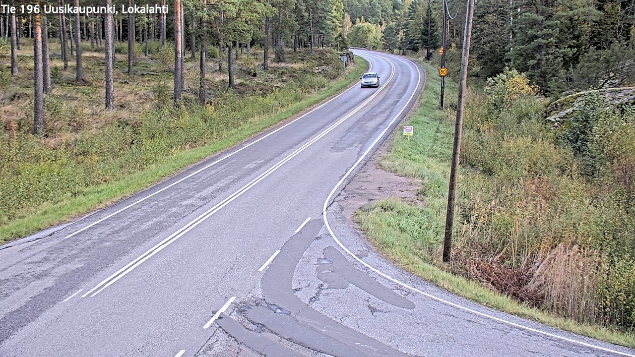 Weather Camera Image Road 196 Uusikaupunki, Lokalahti, Uusikaupunki, Varsinais-Suomi