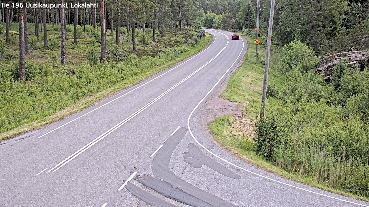 Weather Camera Image Väg 196 Nystad, Lokalax, Uusikaupunki, Varsinais-Suomi