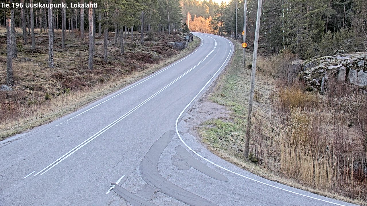 Weather Camera Image Väg 196 Nystad, Lokalax, Uusikaupunki, Varsinais-Suomi