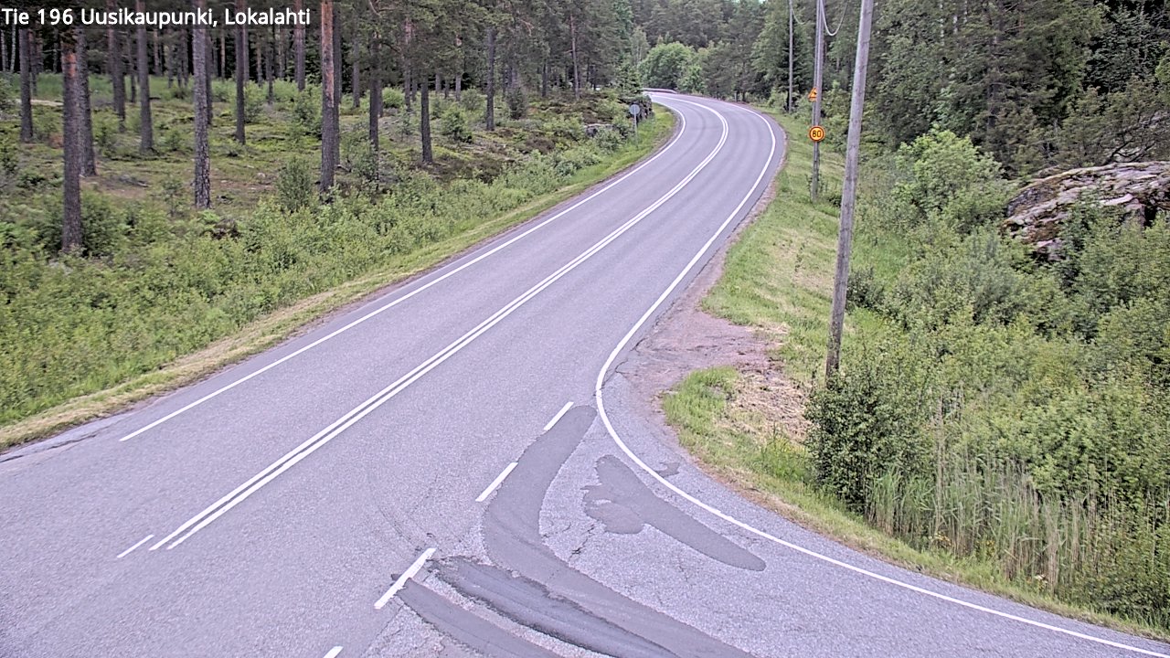 Weather Camera Image Väg 196 Nystad, Lokalax, Uusikaupunki, Varsinais-Suomi
