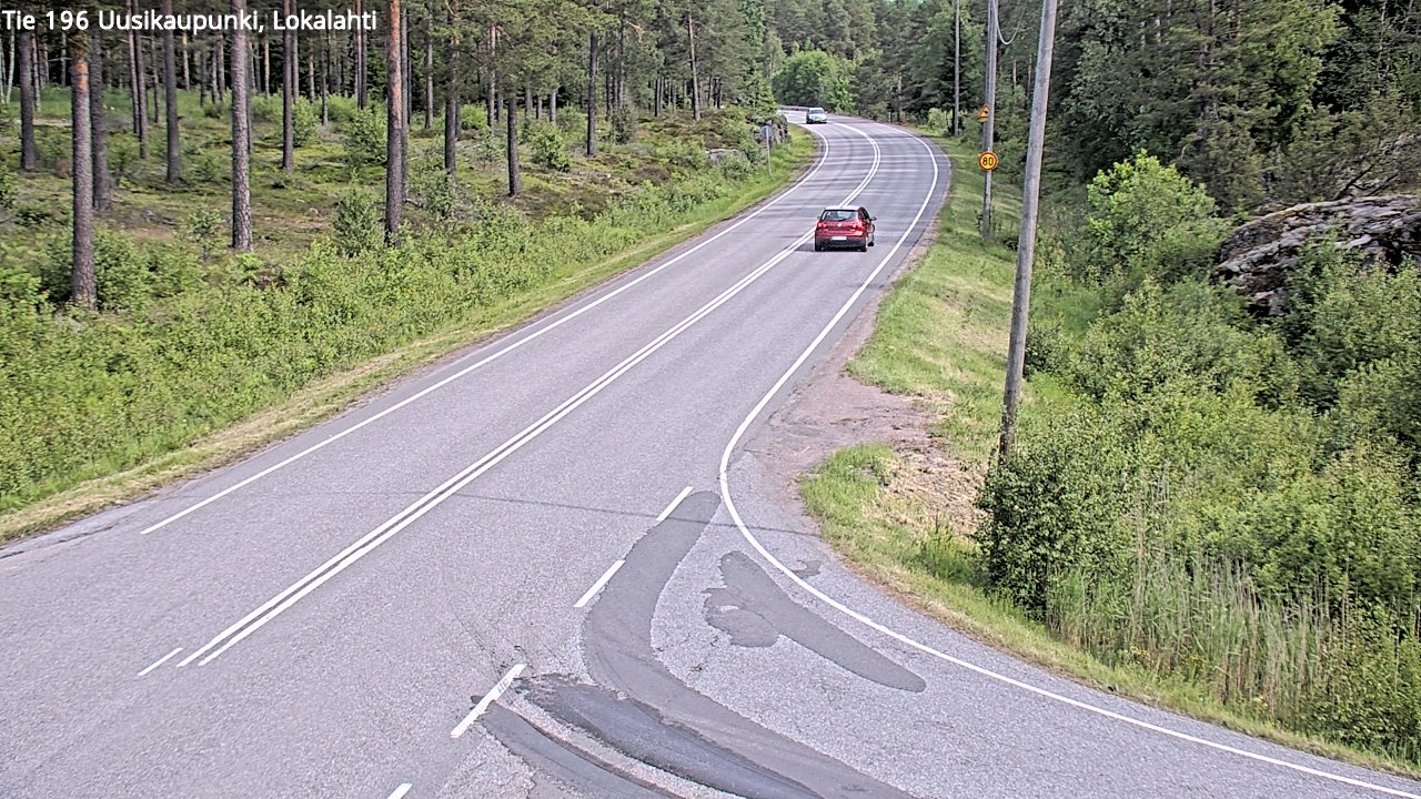 Weather Camera Image Väg 196 Nystad, Lokalax, Uusikaupunki, Varsinais-Suomi