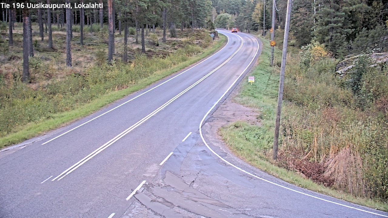 Weather Camera Image Road 196 Uusikaupunki, Lokalahti, Uusikaupunki, Varsinais-Suomi