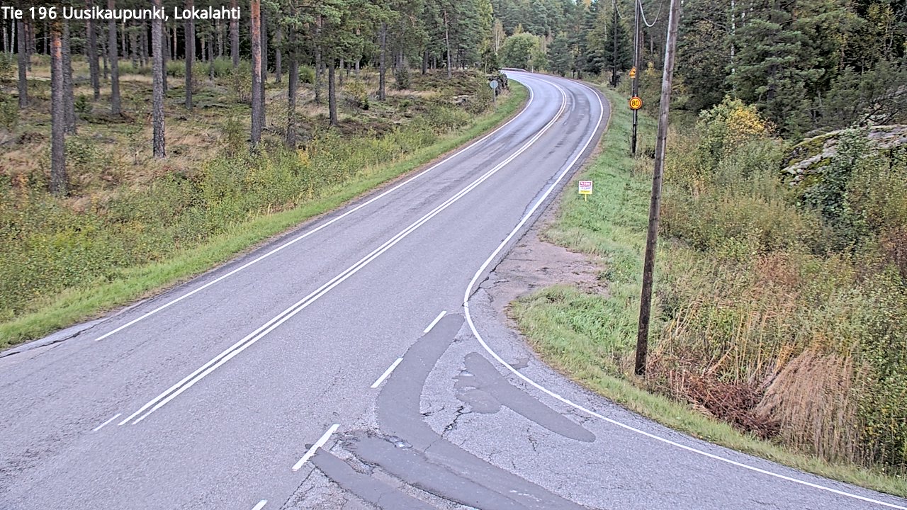 Weather Camera Image Road 196 Uusikaupunki, Lokalahti, Uusikaupunki, Varsinais-Suomi