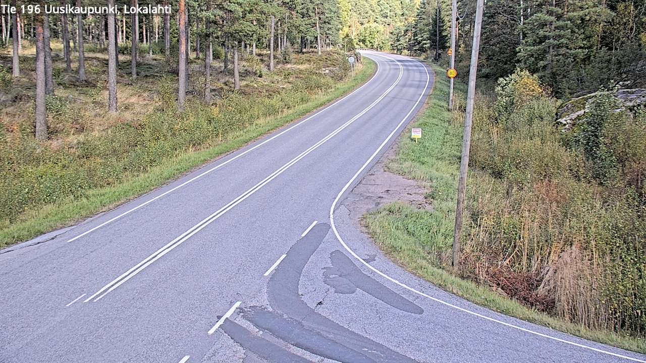 Weather Camera Image Road 196 Uusikaupunki, Lokalahti, Uusikaupunki, Varsinais-Suomi