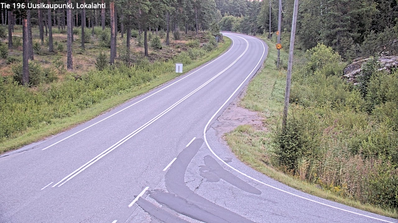 Weather Camera Image Road 196 Uusikaupunki, Lokalahti, Uusikaupunki, Varsinais-Suomi