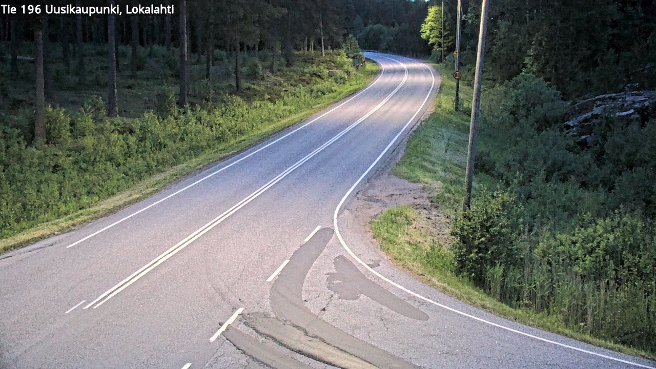 Weather Camera Image Väg 196 Nystad, Lokalax, Uusikaupunki, Varsinais-Suomi
