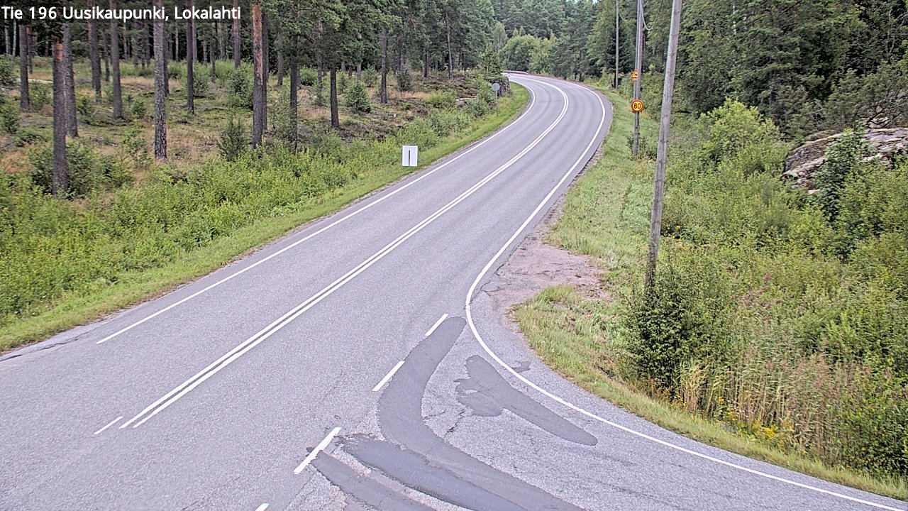 Weather Camera Image Road 196 Uusikaupunki, Lokalahti, Uusikaupunki, Varsinais-Suomi