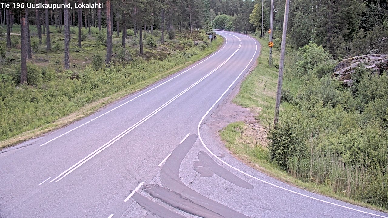 Weather Camera Image Väg 196 Nystad, Lokalax, Uusikaupunki, Varsinais-Suomi