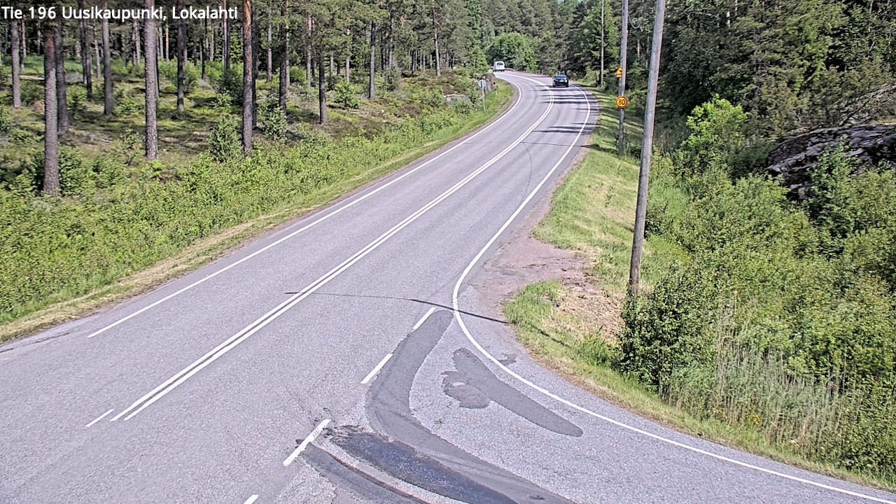 Weather Camera Image Väg 196 Nystad, Lokalax, Uusikaupunki, Varsinais-Suomi