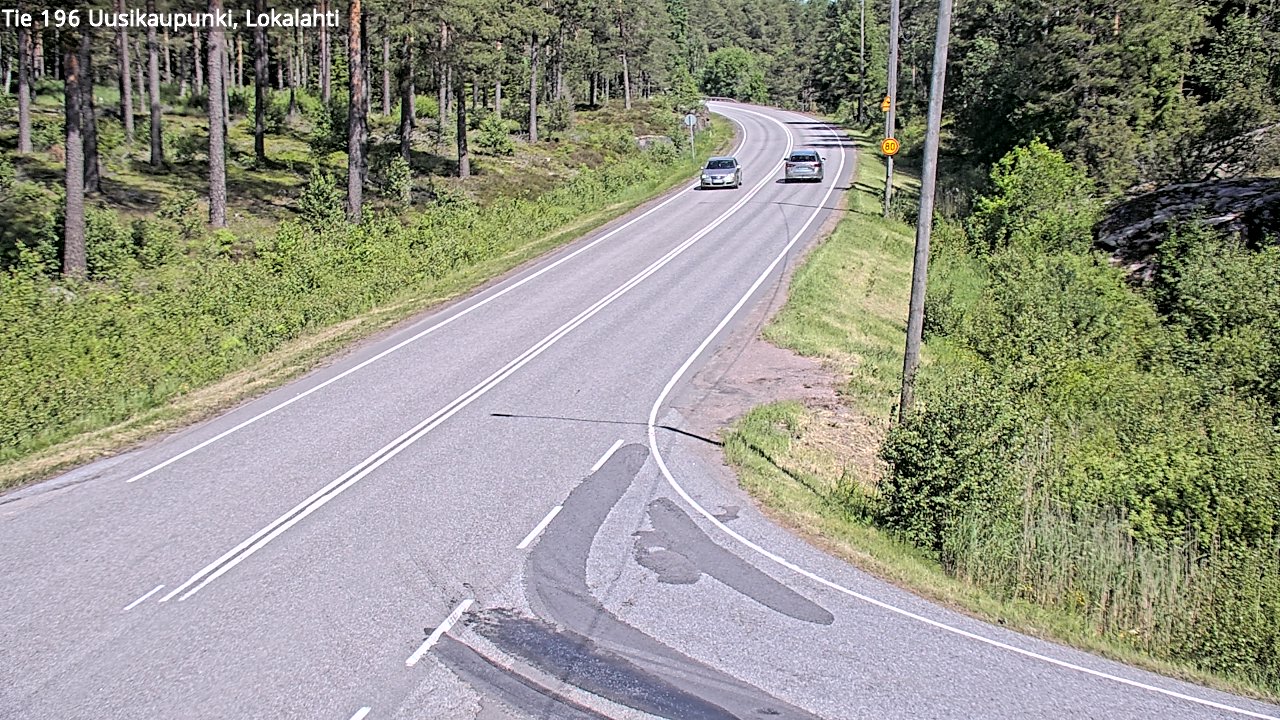 Weather Camera Image Väg 196 Nystad, Lokalax, Uusikaupunki, Varsinais-Suomi