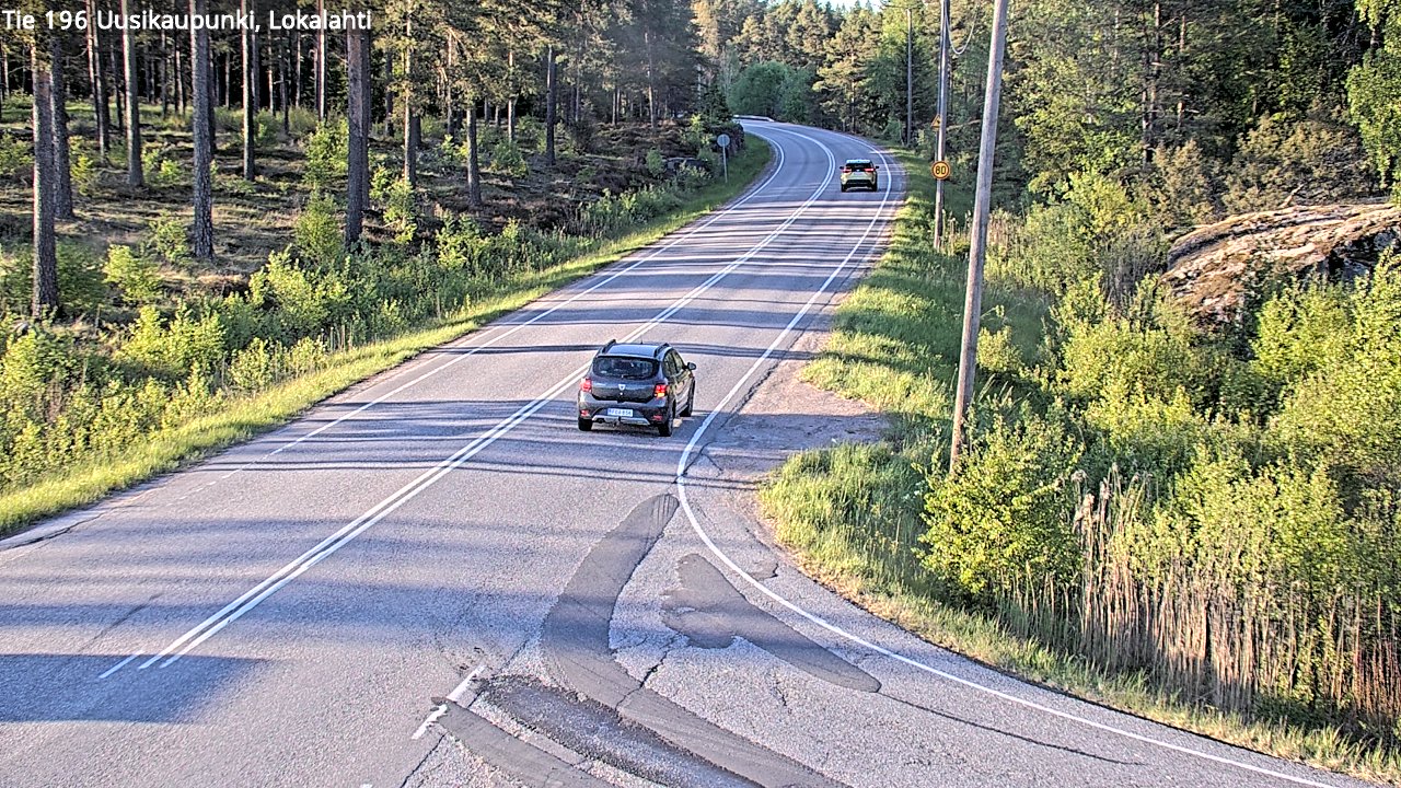 Weather Camera Image Road 196 Uusikaupunki, Lokalahti, Uusikaupunki, Varsinais-Suomi