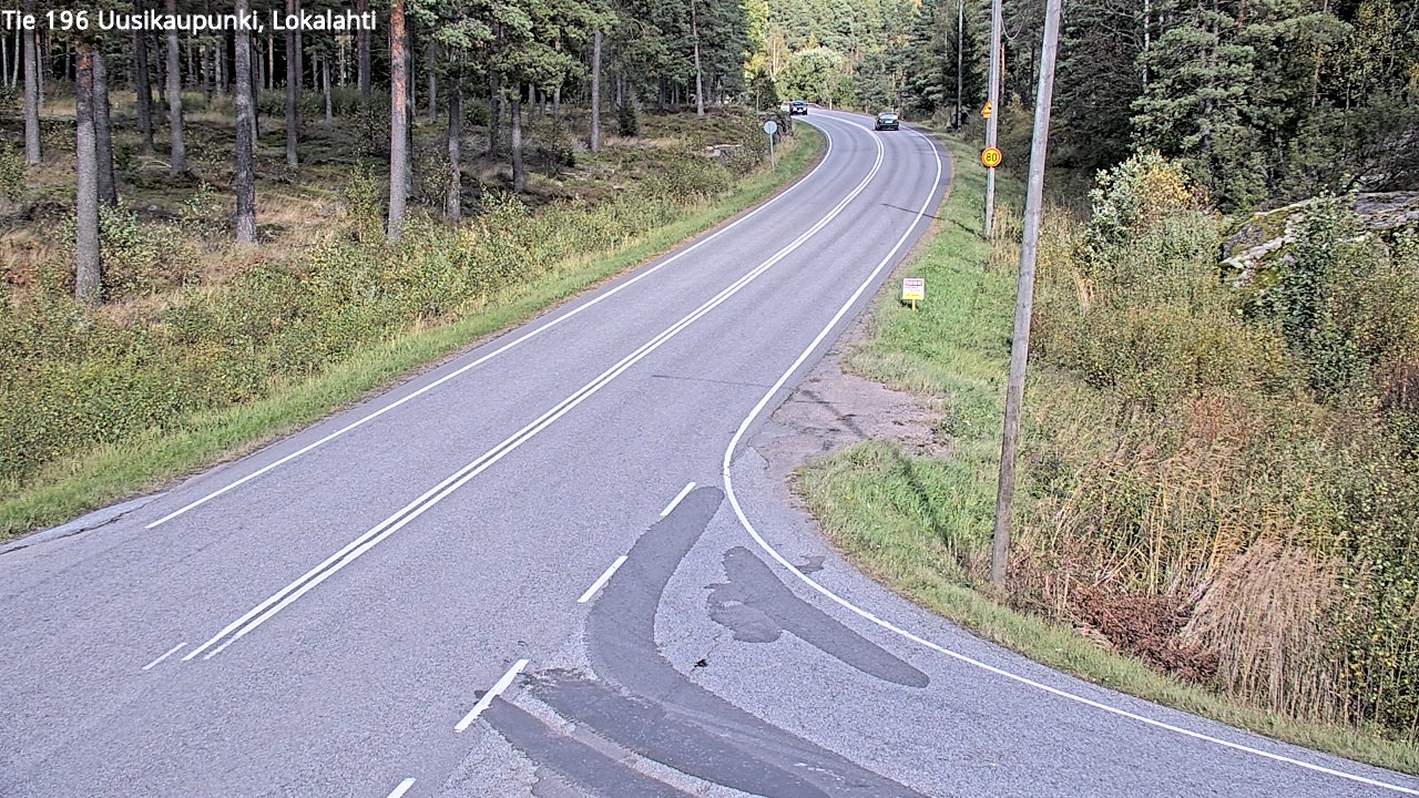 Weather Camera Image Road 196 Uusikaupunki, Lokalahti, Uusikaupunki, Varsinais-Suomi