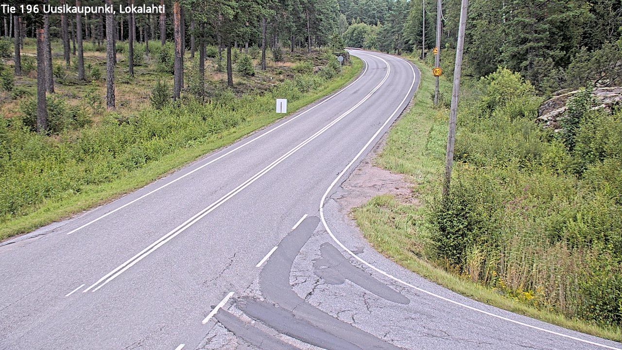 Weather Camera Image Road 196 Uusikaupunki, Lokalahti, Uusikaupunki, Varsinais-Suomi