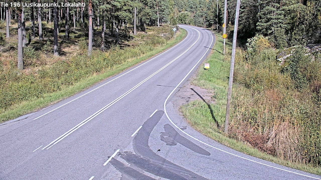 Weather Camera Image Road 196 Uusikaupunki, Lokalahti, Uusikaupunki, Varsinais-Suomi