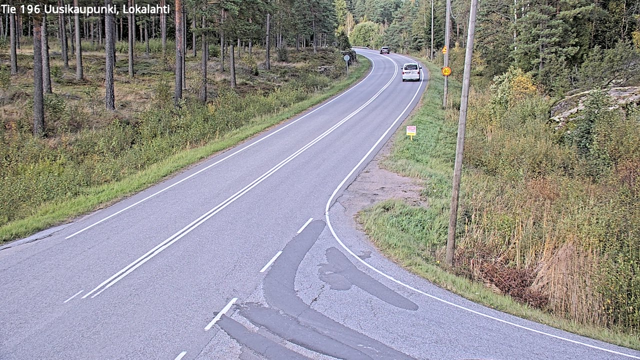 Weather Camera Image Road 196 Uusikaupunki, Lokalahti, Uusikaupunki, Varsinais-Suomi
