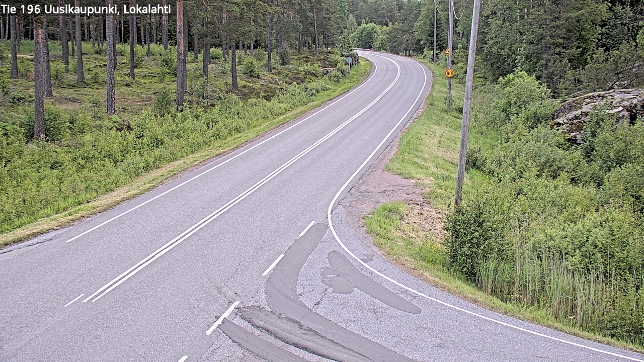 Weather Camera Image Väg 196 Nystad, Lokalax, Uusikaupunki, Varsinais-Suomi