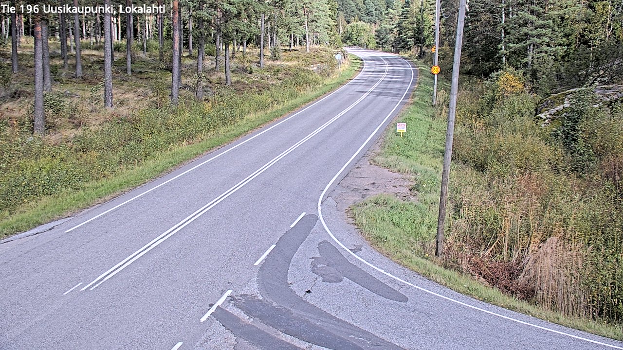 Weather Camera Image Road 196 Uusikaupunki, Lokalahti, Uusikaupunki, Varsinais-Suomi