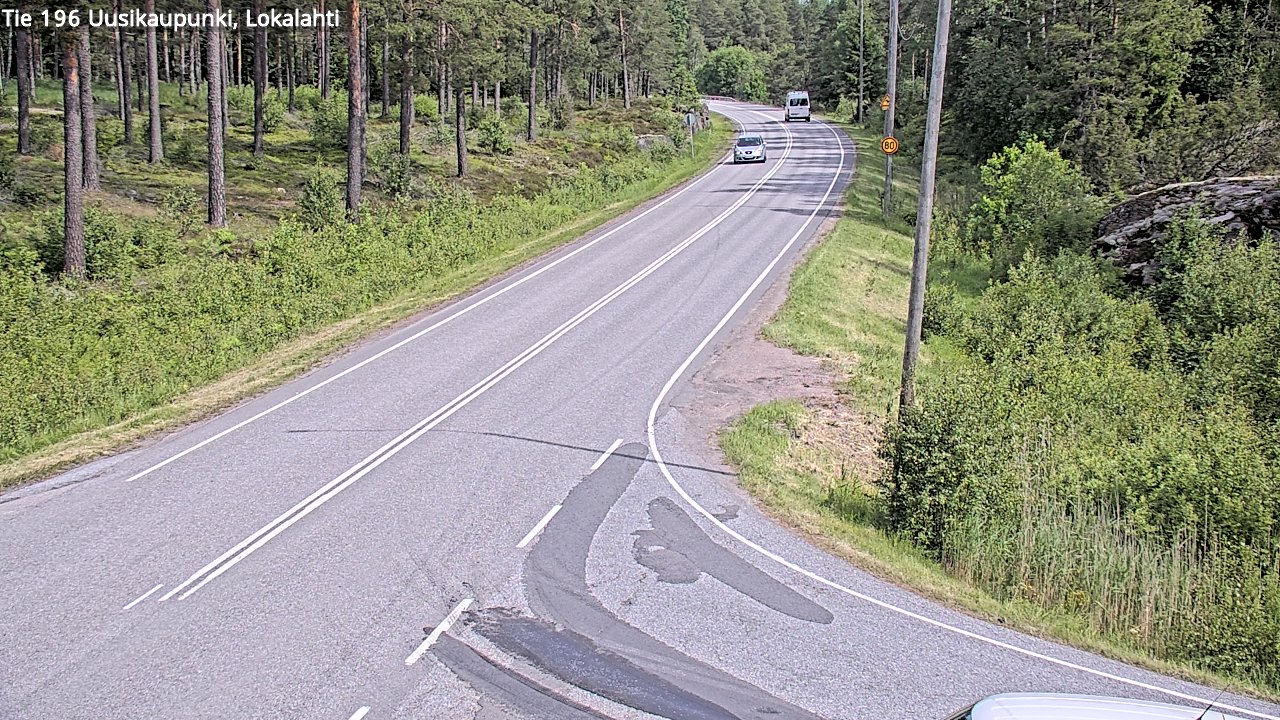 Weather Camera Image Väg 196 Nystad, Lokalax, Uusikaupunki, Varsinais-Suomi
