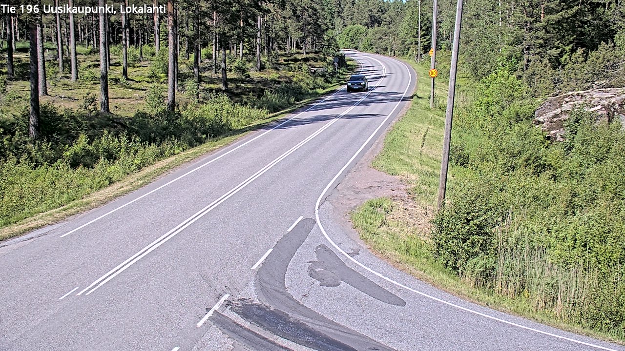 Weather Camera Image Väg 196 Nystad, Lokalax, Uusikaupunki, Varsinais-Suomi