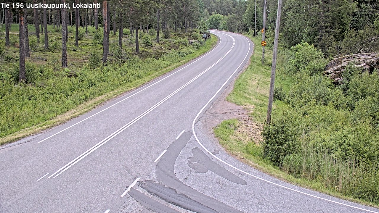 Weather Camera Image Väg 196 Nystad, Lokalax, Uusikaupunki, Varsinais-Suomi