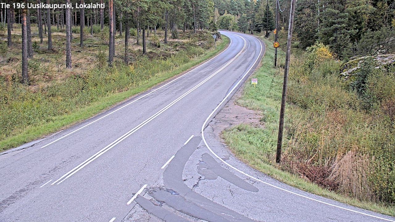 Weather Camera Image Road 196 Uusikaupunki, Lokalahti, Uusikaupunki, Varsinais-Suomi